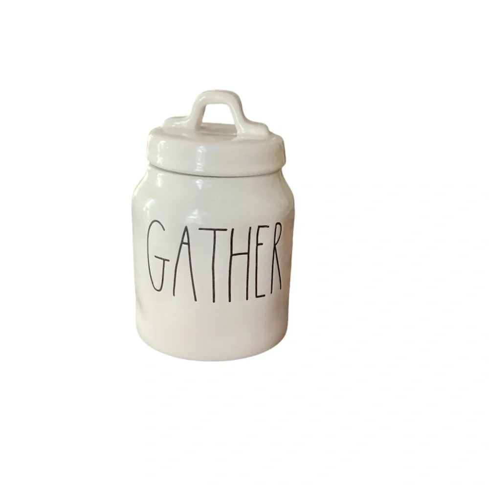 RAE DUNN covered canister farmhouse ceramic